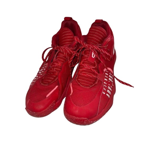 Adidas Dame‎ 7 EXTPLY Men's Basketball Shoes Red Size 13 High Top fair condition - Picture 1 of 7
